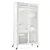 Rolling Storage Armoire Closet with Hanging Rod