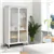 Rolling Storage Armoire Closet with Hanging Rod