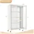 Rolling Storage Armoire Closet with Hanging Rod