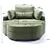 51.2' Oversized Barrel Chair Storage Ottoman 4 Pillows Green