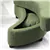 51.2' Oversized Barrel Chair Storage Ottoman 4 Pillows Green