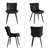 Dining Chairs Set of 2 for Kitchen, Dining, Living Room, Black
