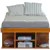 Storage Platform Bed Frame with Built-In Drawers Brown.