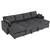 CozyFlex U-Shaped Convertible Sofa Bed with Storage