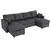 CozyFlex U-Shaped Convertible Sofa Bed with Storage
