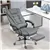 High Back Office Chair PU Leather with Footrest and Armrest