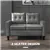 PU Leather Couch for Home & Office - Grey