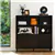 Wooden Bookcase with Doors, Display Cabinet for Home, Office, Black