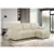 Reversible Chaise Sofa Bed with Storage Bench - Creme