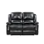 Lorraine Recliner Living Room Set Includes: Sofa & Loveseat Ebony Bonded Leather