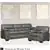 Jamieson Luxury Sofa Set Collection in Pewter, Includes: Sofa & Chair