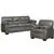 Jamieson Sofa Set Collection in Pewter, Includes: Sofa & Chair