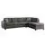 Stonenesse Reversible Sectional + Storage Ottoman in Grey