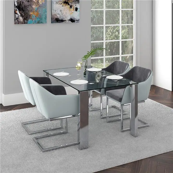 Daisy Dining Table - Stainless Steel