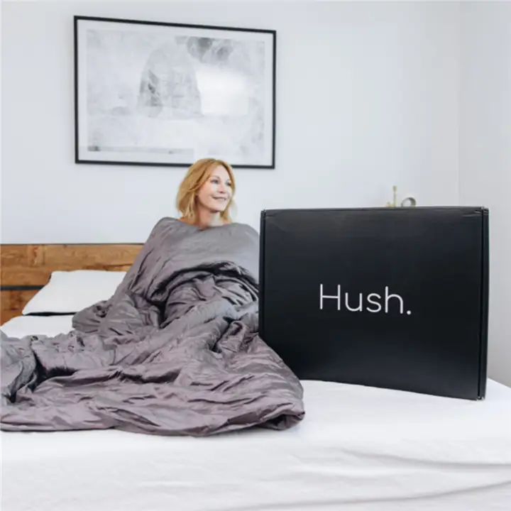 Hush Iced Blanket 30 lb King - Grey color