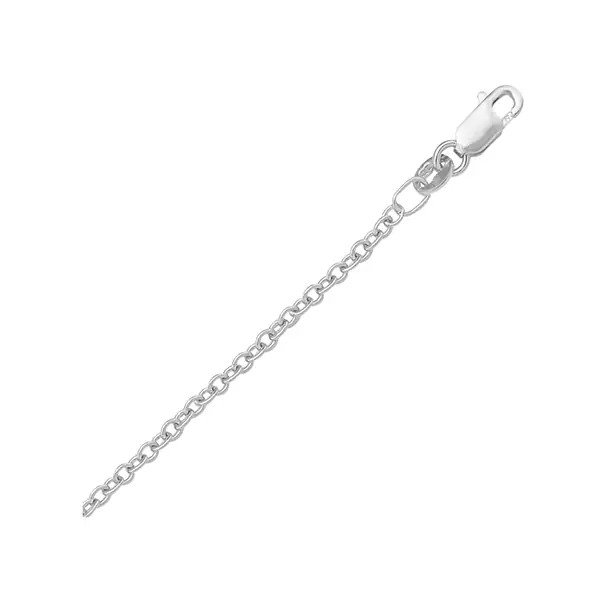 18' 18K White Gold Open Cable Necklace - 2.9 gm