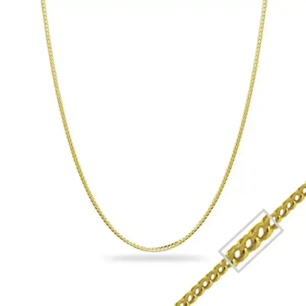 18' 14K Yellow Gold Franco Chain Necklace - 3.3gm