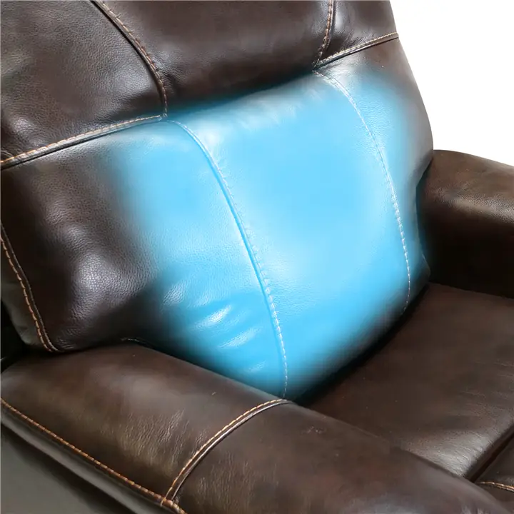 Campania Brown Top-grain Leather LED Power Recliner