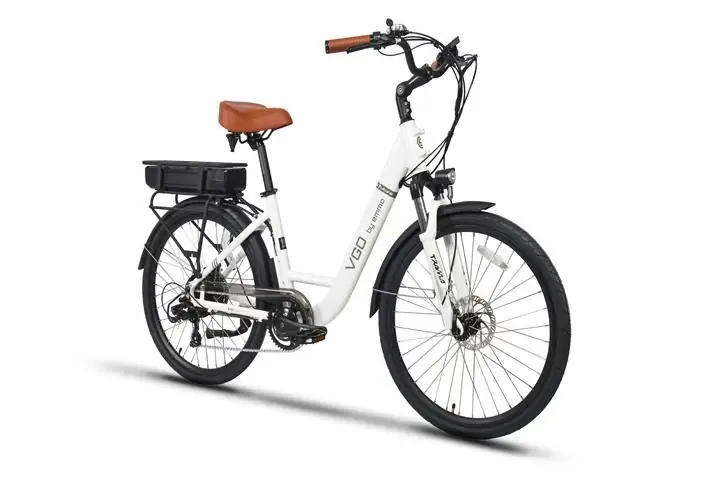 Emmo 26inch Step-Thru Comuting Bike - City-48V Removable Lithium-White