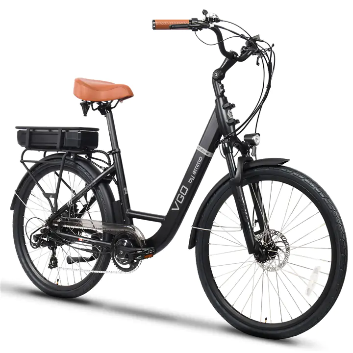 Emmo 26inch Step-Thru Comuting Bike - City-48V Removable Lithium-Black