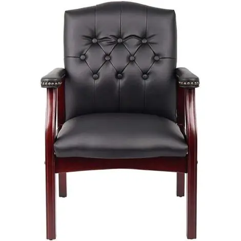 Nicer Furniture® Black Caressoft Vinyl Guest Chair
