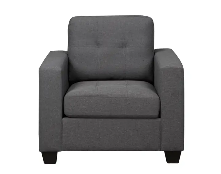 Charcoal Linen Contemporary Chair