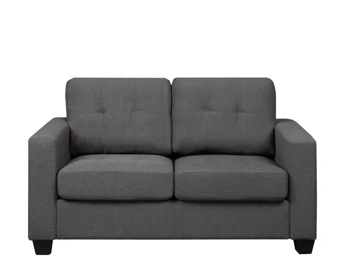 Charcoal Linen Contemporary Love seat