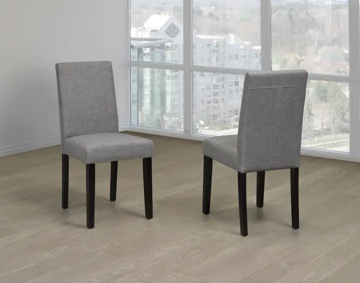 Grey Linen Chairs (2 Chairs)