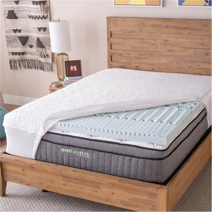GhostBed 3'' Cool Gel Memory Foam Waterproof Mattress Topper - Queen