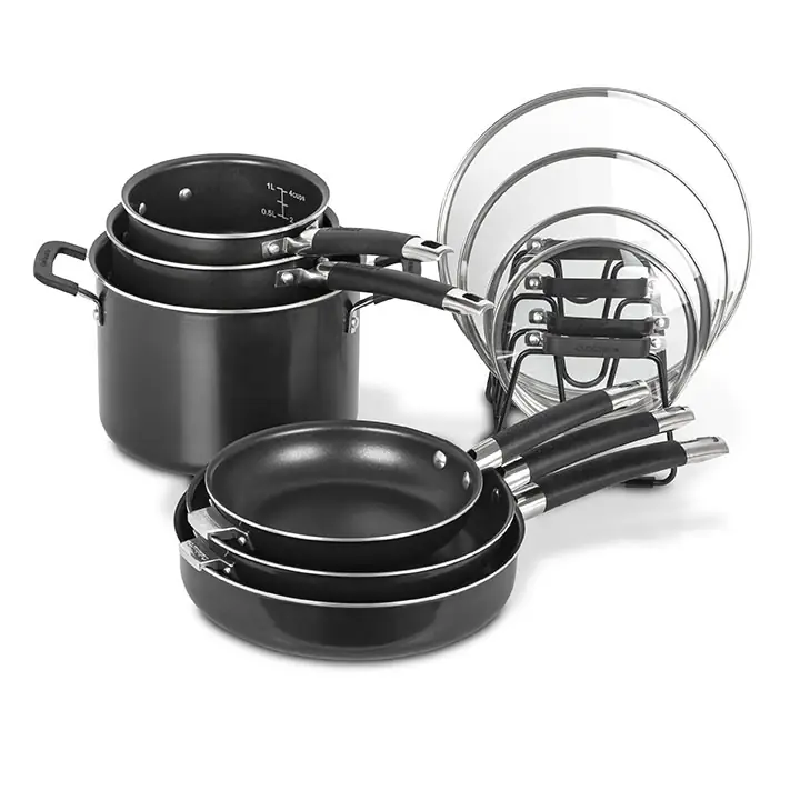 11-Piece Advantage Nonstick Set - Black