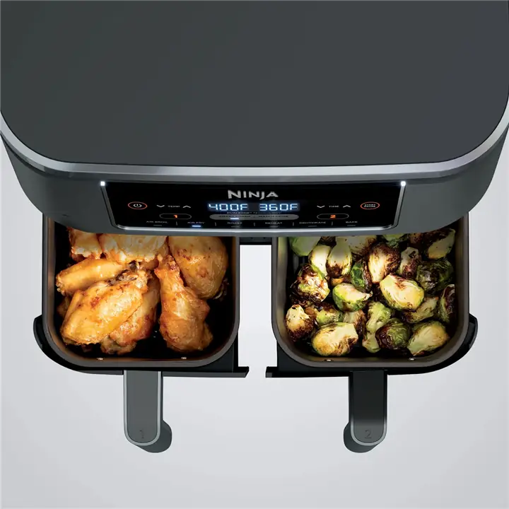 Ninja Double Air Fryer Foodi 6-in-1 8-qt. 2-Basket with DualZone Tech