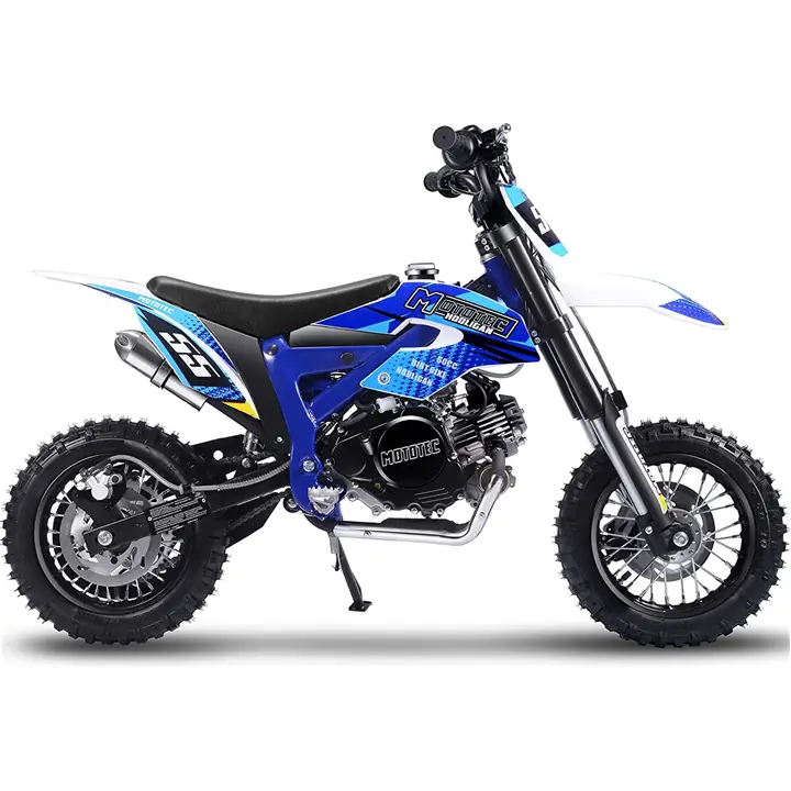 MotoTec Hooligan 60cc 4-Stroke Gas Dirt Bike Blue