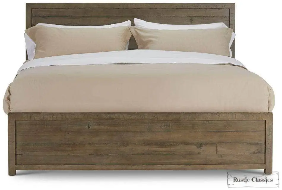 Rustic Classics Whistler Queen Grey Reclaimed Wood Platform Bed