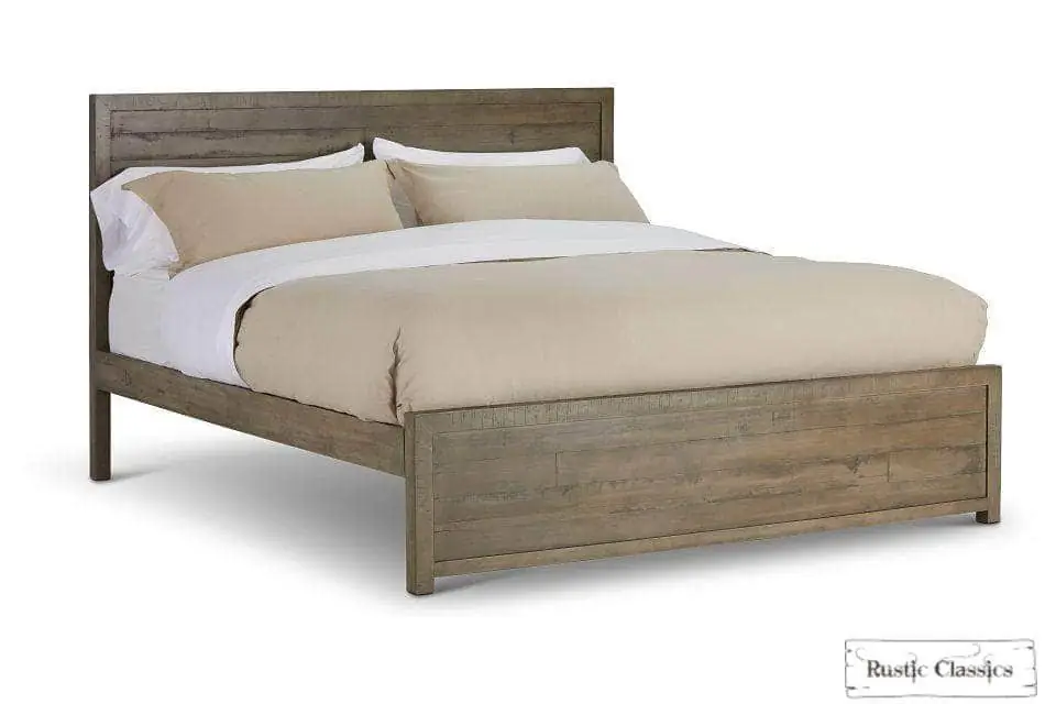 Rustic Classics Whistler Queen Grey Reclaimed Wood Platform Bed