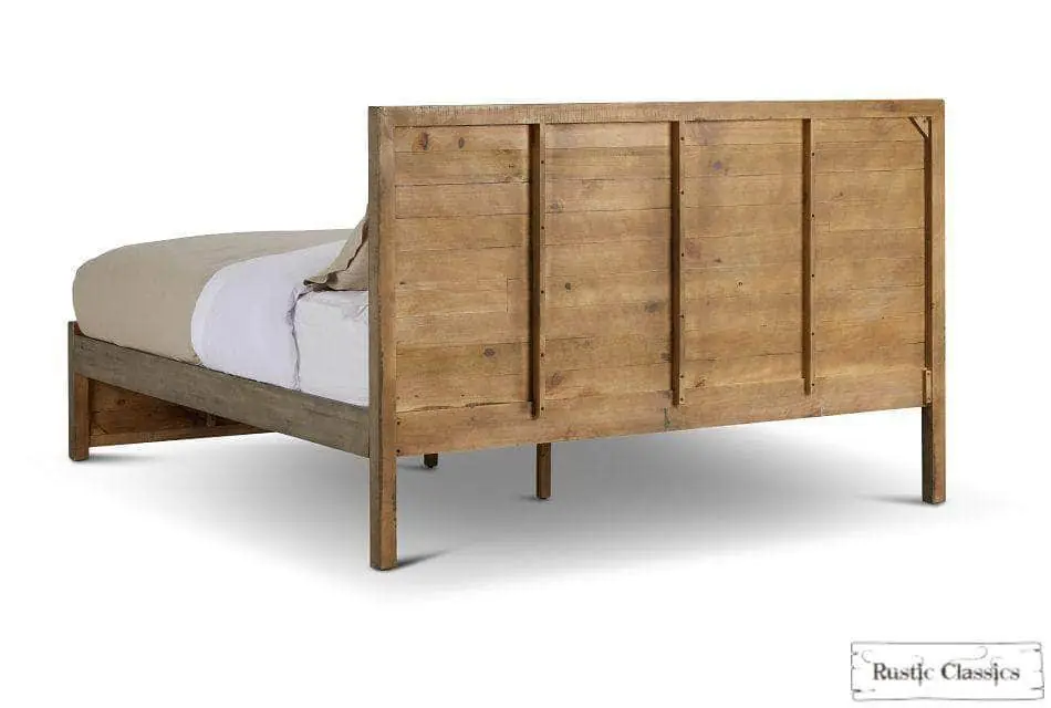 Rustic Classics Whistler Queen Grey Reclaimed Wood Platform Bed