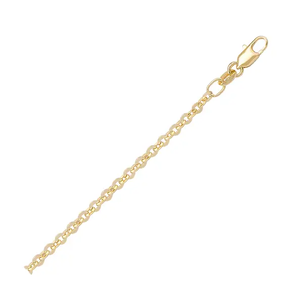 18'' 18K Gold Cable Necklace - 2.8 gm