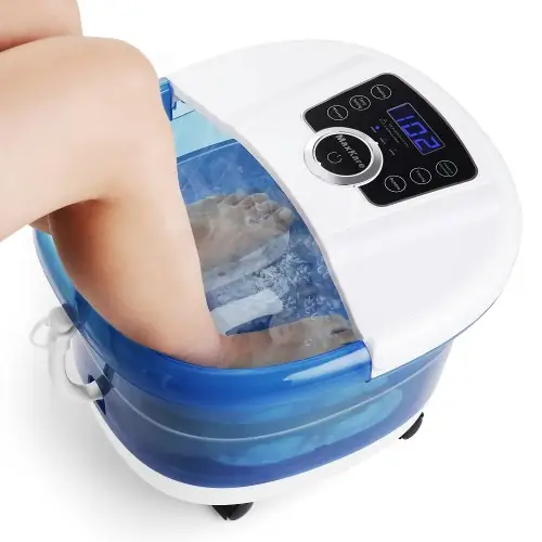 MaxKare Foot Spa Bath Massager with Rollers, Heat, Bubbles & Vibration