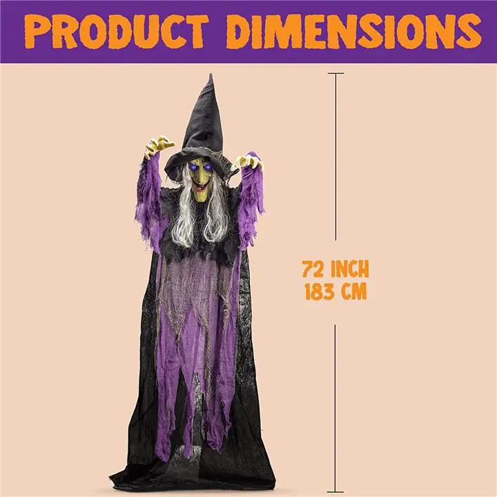 Gsantos LWO462 Witch Decoration for Halloween Events