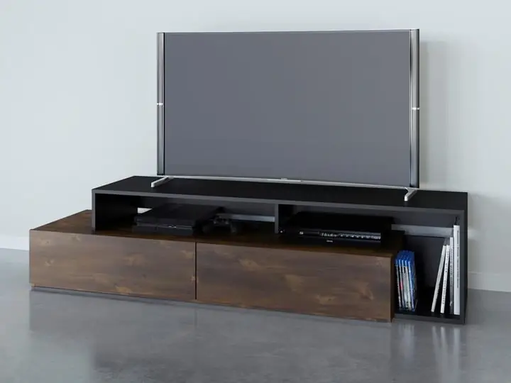 Dynasty TV Stand 72-INCH (Truffle And Black)