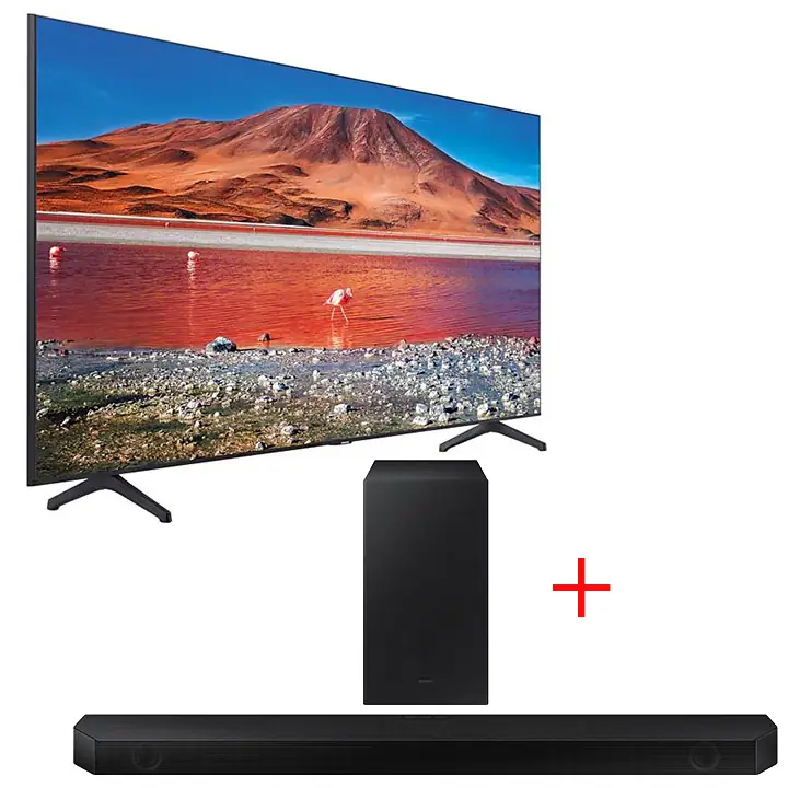 Samsung 65” TU7000 Crystal UHD 4K Smart TV + Samsung HW-Q600B 3.1.2ch Soundbar