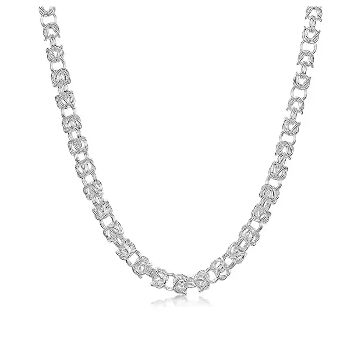 26 Inch Sterling Silver Byzantine Chain Necklace