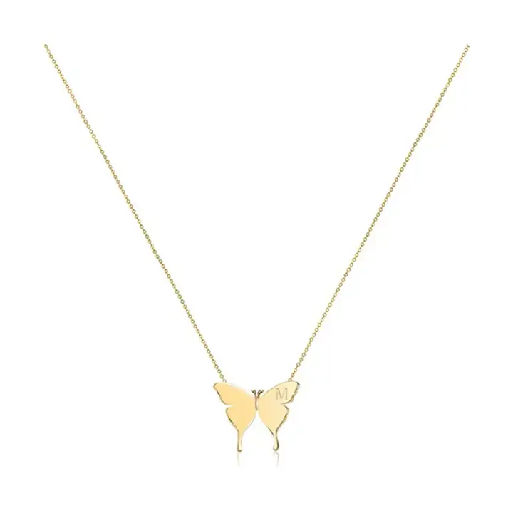 18K Gold Plated Butterfly Pendant Necklace