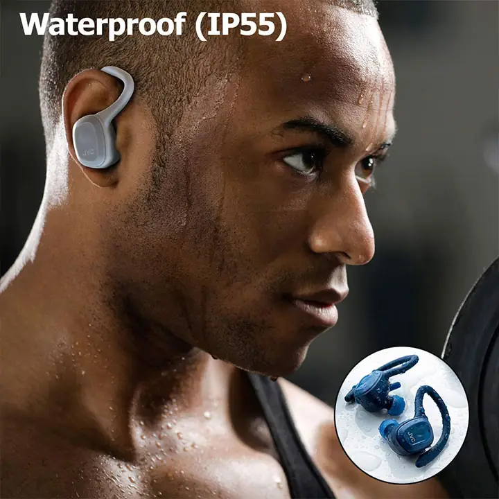 JVC True Wireless Headphones with Dual Ear Support - Black