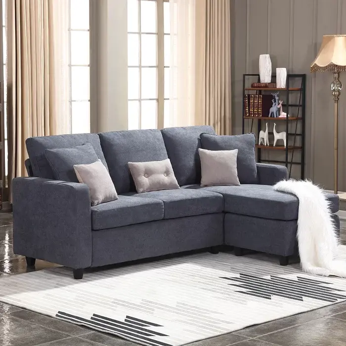 2 - Piece Upholstered Sectional- Bluish Grey