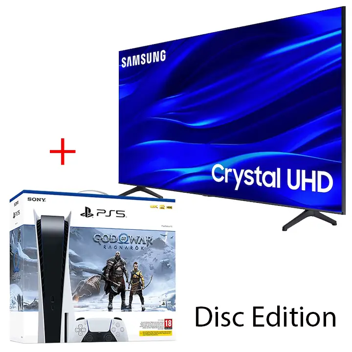Samsung 65" TU690T UHD 4K Smart TV & PS5 GOW Ragnarok Bundle