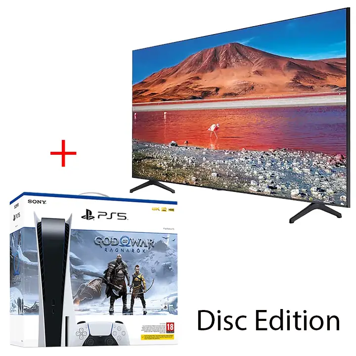 Samsung 60" TU7000 UHD 4K Smart TV & PS5 GOW Ragnarok Bundle