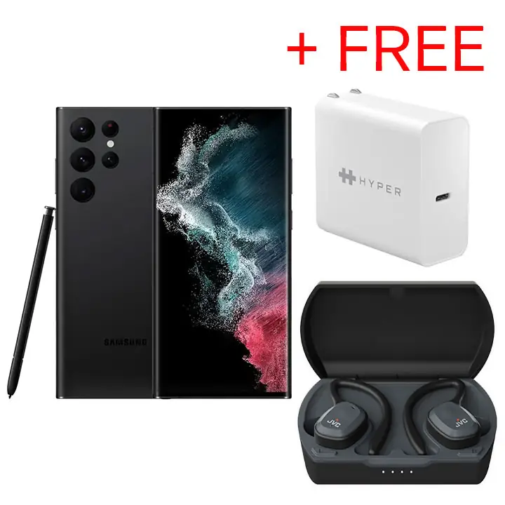 Samsung Black Galaxy S22 Ultra 6.8” 256GB + FREE Headphones/Charger