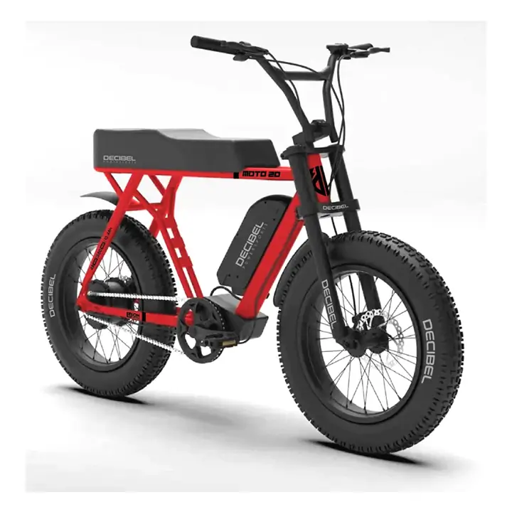 Decibel Moto 500-watt Electric Bike - Red