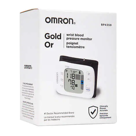 Omron Gold Wrist Blood Pressure Monitor with Wireless Bluetooth Smart