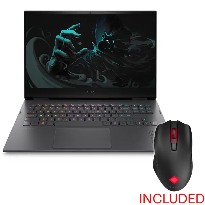 HP Omen 16.1" RX 6600M Gaming Laptop with HP Omen Mouse Included